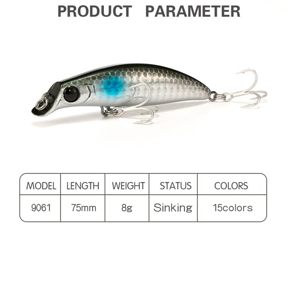 Multicolor Winter Fishing Crankbaits Useful Minnow Lures Long Casting Lure Fish Hooks Minnow Baits