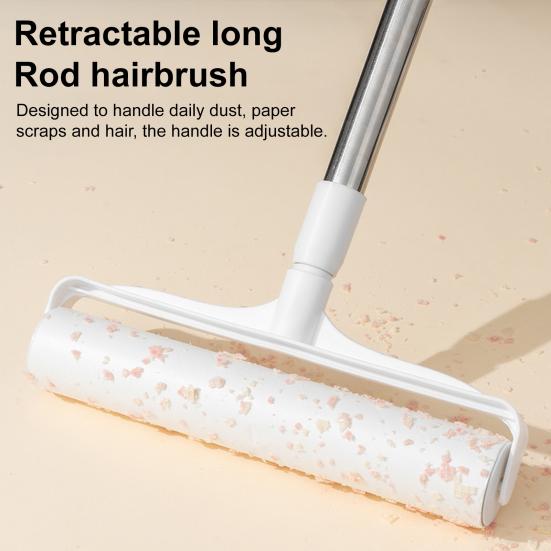 Стикер для волос с выдвижной ручкой Клейкие ролики Легкие пушистые роллы Липкие ролики Ролик для удаления ворса с дивана-кровати