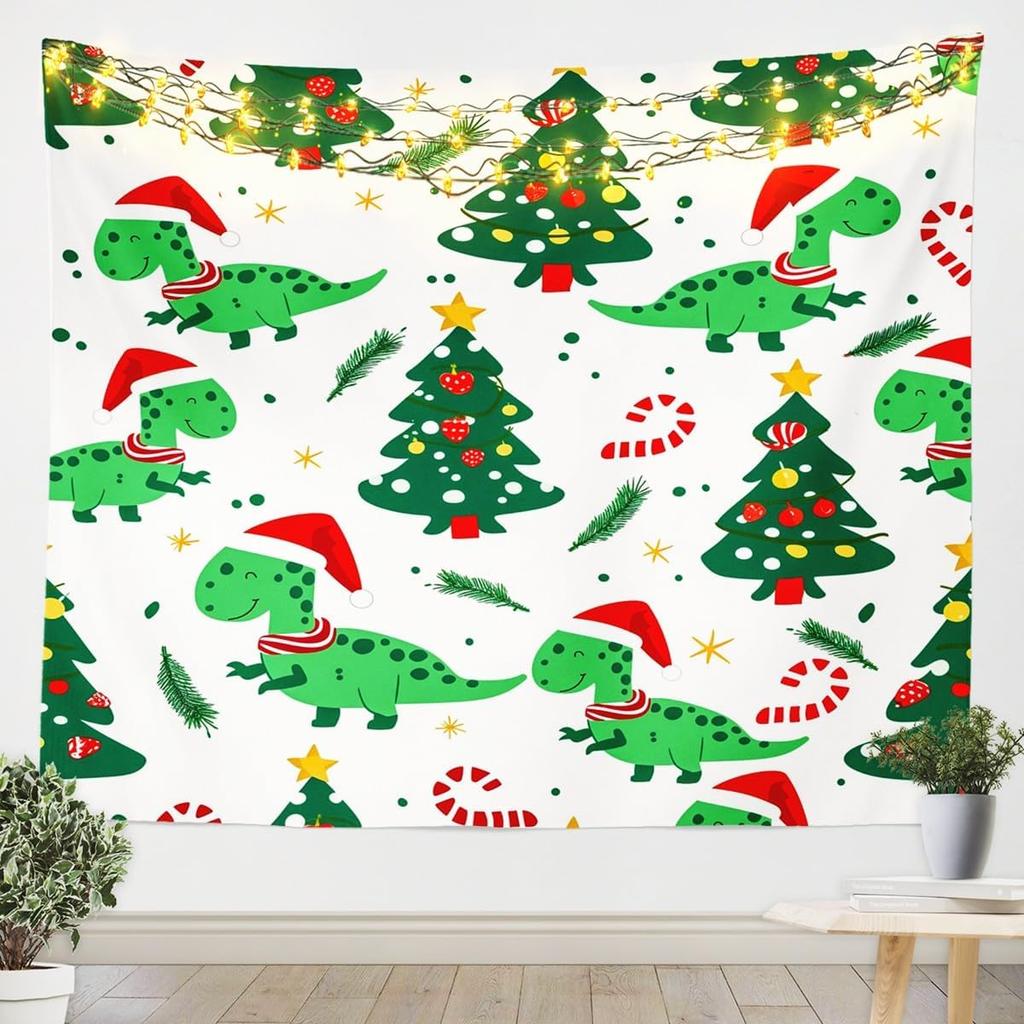 Рождественский Санта Клаус Настенный гобелен Рождественское настенное украшение Елка Настенное украшение Великолепная рождественская елка Камин Подарки