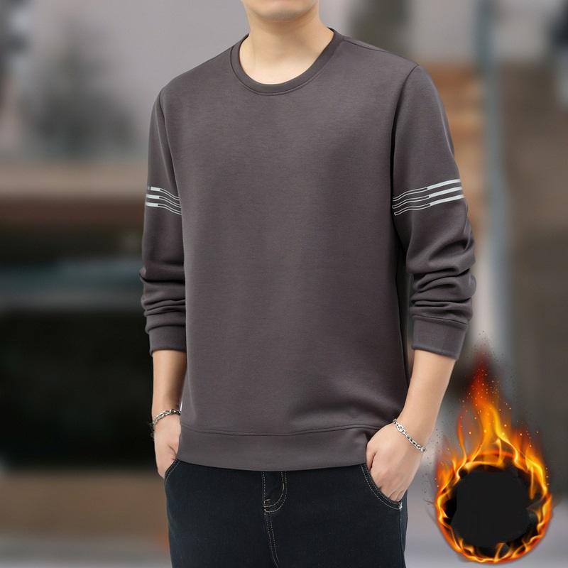 Мужской свитер с круглым вырезом больших размеров, осенне-зимний пуловер, свободный мужской топ с длинными рукавами
