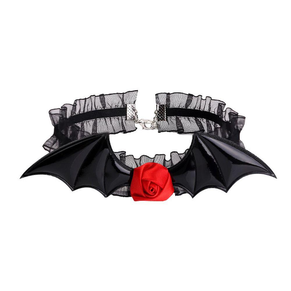 Flowers Halloween Jewelry Bat Women Choker Neck Collar Lace Choker Goth Necklace Gothic Choker
