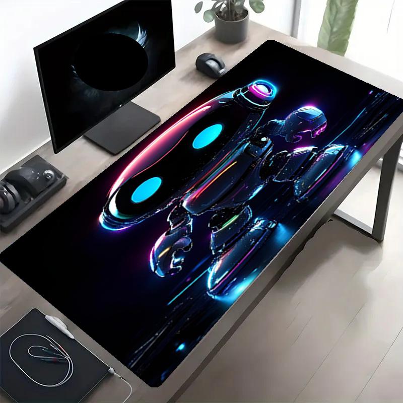 Cosmic Bot Crew Print Mouse Pad, Anti‑Slip Desktop keyboard Mat, for PC Laptop Gaming Working Daily Use, Cool Festival Surprise Gift