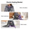 Electric Heating Blanket Shawl USB Heated Winter Warm Flannel Heated Cloak Grey