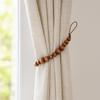 2Pcs Minimalist Bead Curtain Buckles Farmhouse Style Curtain Tie Rope  Drapes Binding