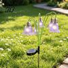Solar Garden Stake Lights Lily of the Valley Flower Outdoor, Waterproof Lights, Soil Insert Lamps Auto On/Off LED Floral Pathway for Yard Lawn