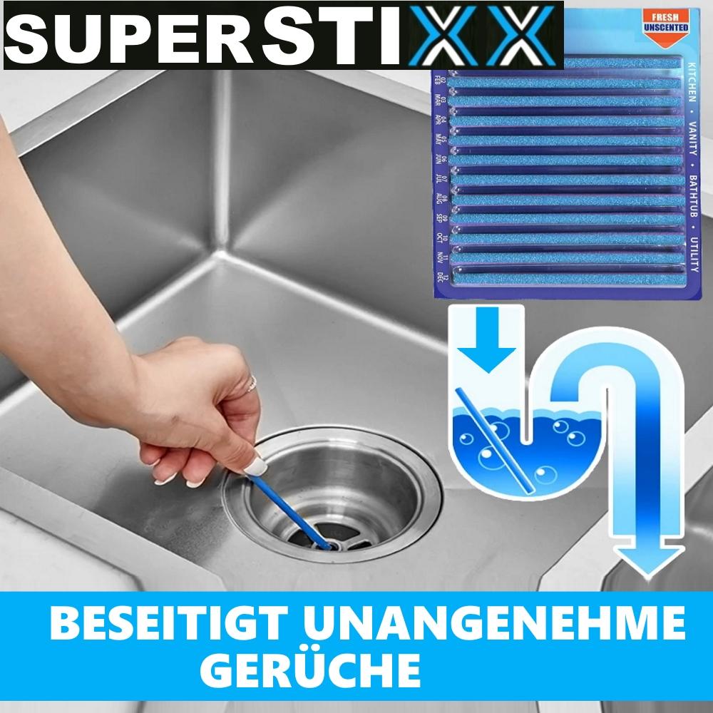 SUPERSTIXX Drain Cleaner Трубоочиститель Sticks Pipe-Free - [XXL-SET] - 24 ШТ.