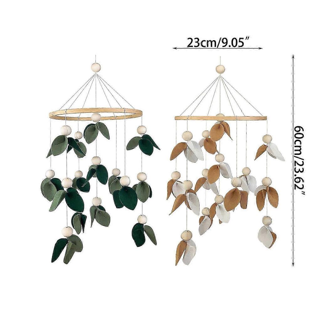 Forest Leaves Wind Chimes for Outside Felt-Windchimes Outdoor Garden Bedroom Home Decorations for Mom Women Wife Gift