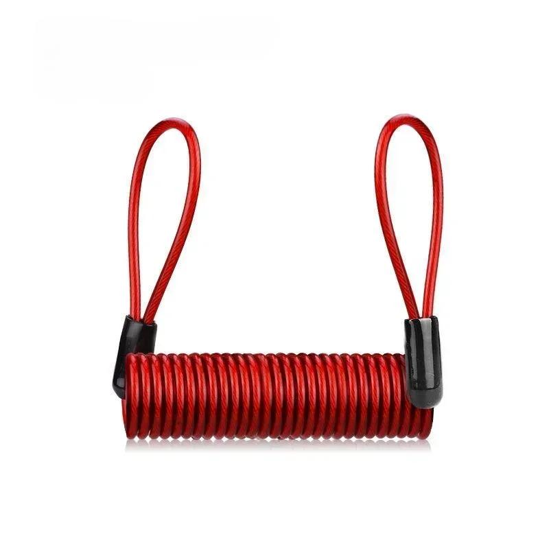 Bike Spring Cable Lock Anti-Theft Rope Alarm Disc Lock Bicycle Security Reminder Motorcycle Theft Protection 120-145cm