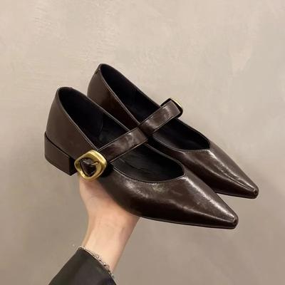 Модная женская обувь 2025 Горячая распродажа Туфли-лодочки на высоком каблуке Женские модные туфли с низким каблуком для офиса Сексуальные туфли на каблуке с острым носком Женские