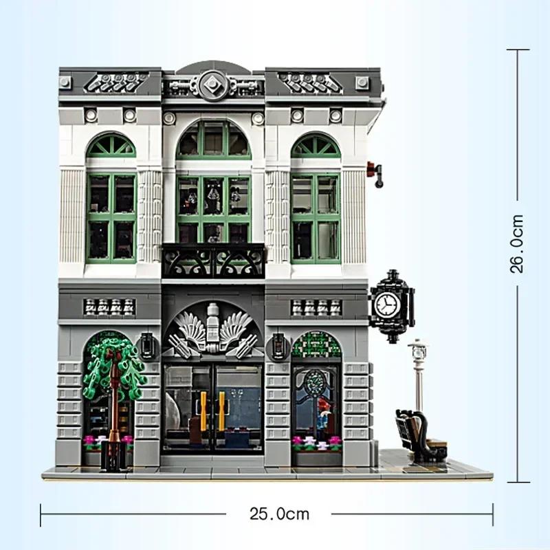 В НАЛИЧИИ Street Views Architecture Brick Bank Model Building Blocks Toy Compatible 10251 Educational Birthday Festival Boy Gifts
