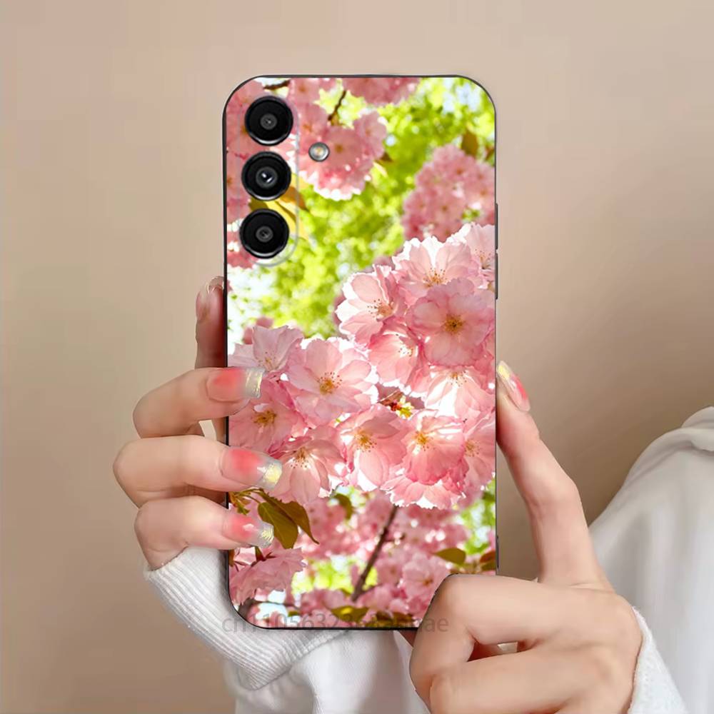 Розовый чехол для телефона с сакурой для Samsung Galaxy S21 22 23 24 S25 Ultra PlusS20 FE S10 Plus Чехол Funda