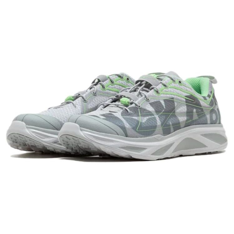 HOKA Huaka Origins Harbour Mist Lime Glo Кроссовки унисекс Серые Lime-Glow 1134452-HMLG