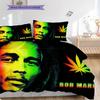 Bob Marley Art Set Bedding 1 Duvet Cover 2 Pillowcase Without Core Bedding Set Christmas Birthday Gift Soft And Comfortable