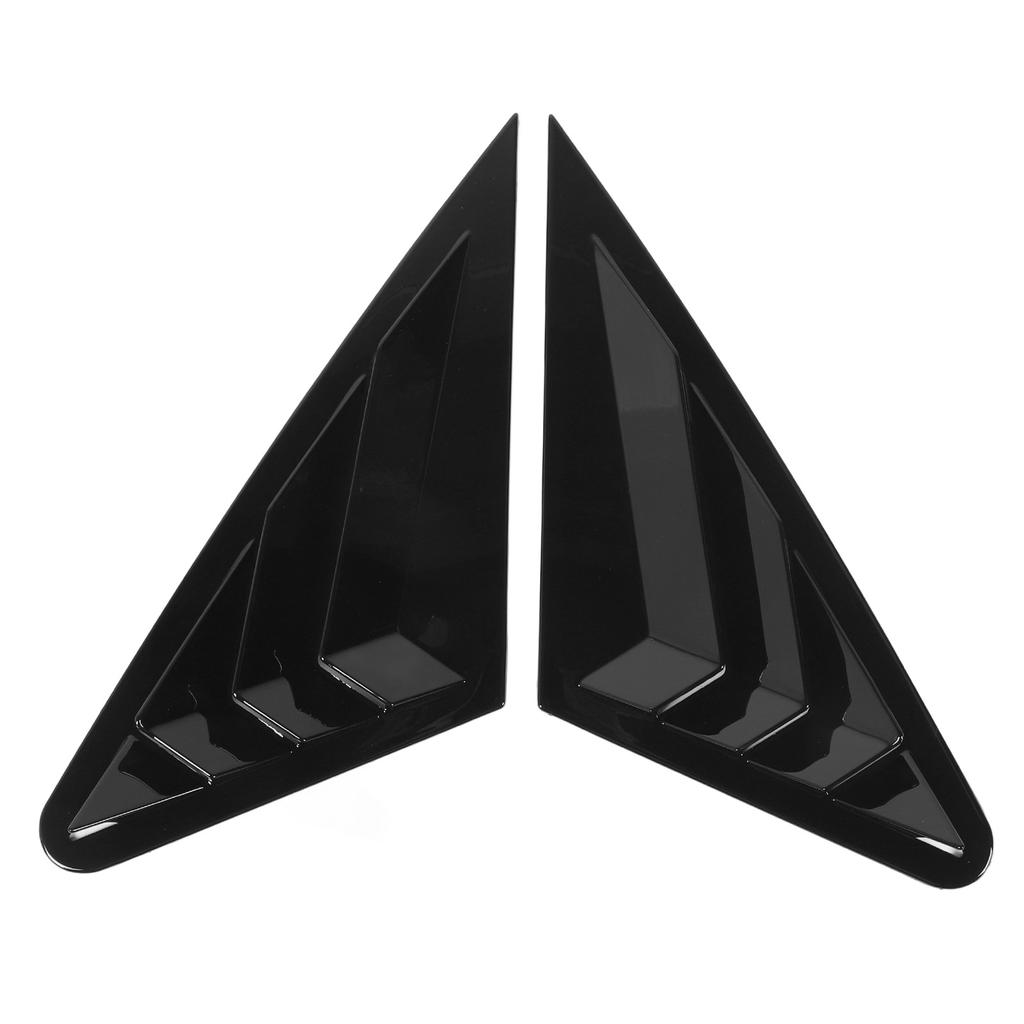 2Pcs Rear Side Window Louver Cover Left Right Impact Proof Sporty Look Rear Window Air Vent Scoop Sh