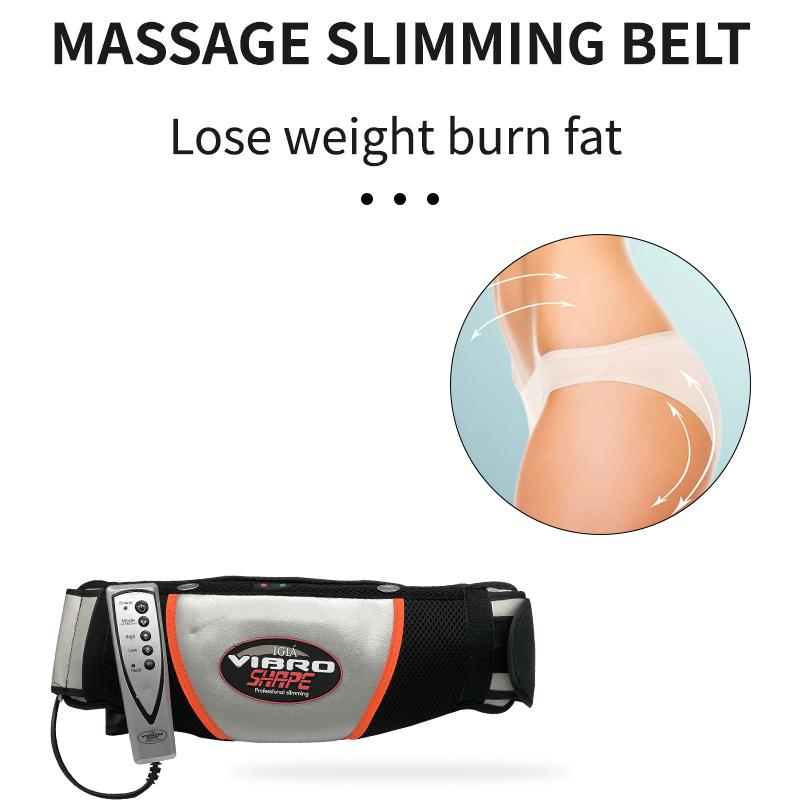 Electric Waist Massager Vibrating Trimmer Slimming Heating Belt To Burning Fat On Belly Abdomen Massage Belt For Weight Loss