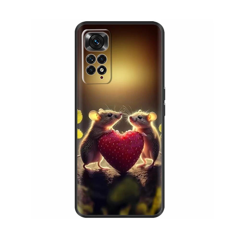 Чехол для Xiaomi Redmi Note 11 11S Мягкий Жидкий Силикон Мультяшная Крышка для Redmi Note11 Pro Plus Fundas Узорчатая Полная Защита