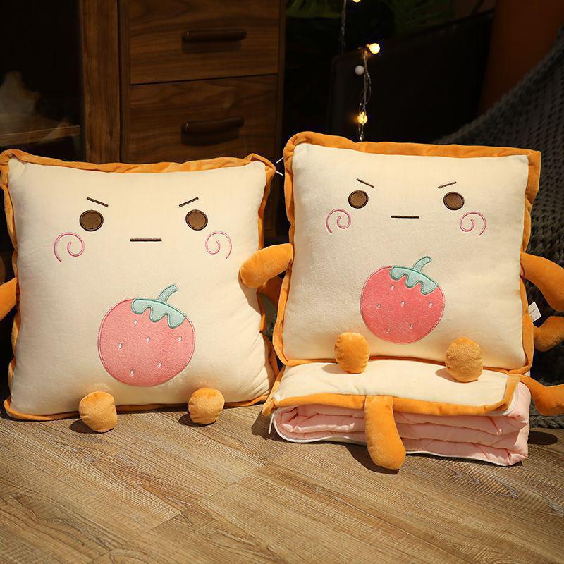 Утолщенная складная подушка для сна и одеяло: Подушка-одеяло двойного назначения для офиса, дивана или автомобиля - Бесплатная доставка