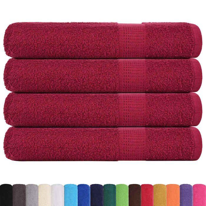 VidaXL Serviettes de sauna 4 pcs bordeaux 80x200cm 360 g/m² 100% coton, serviette, serviette de bain, serviette en coton 136744
