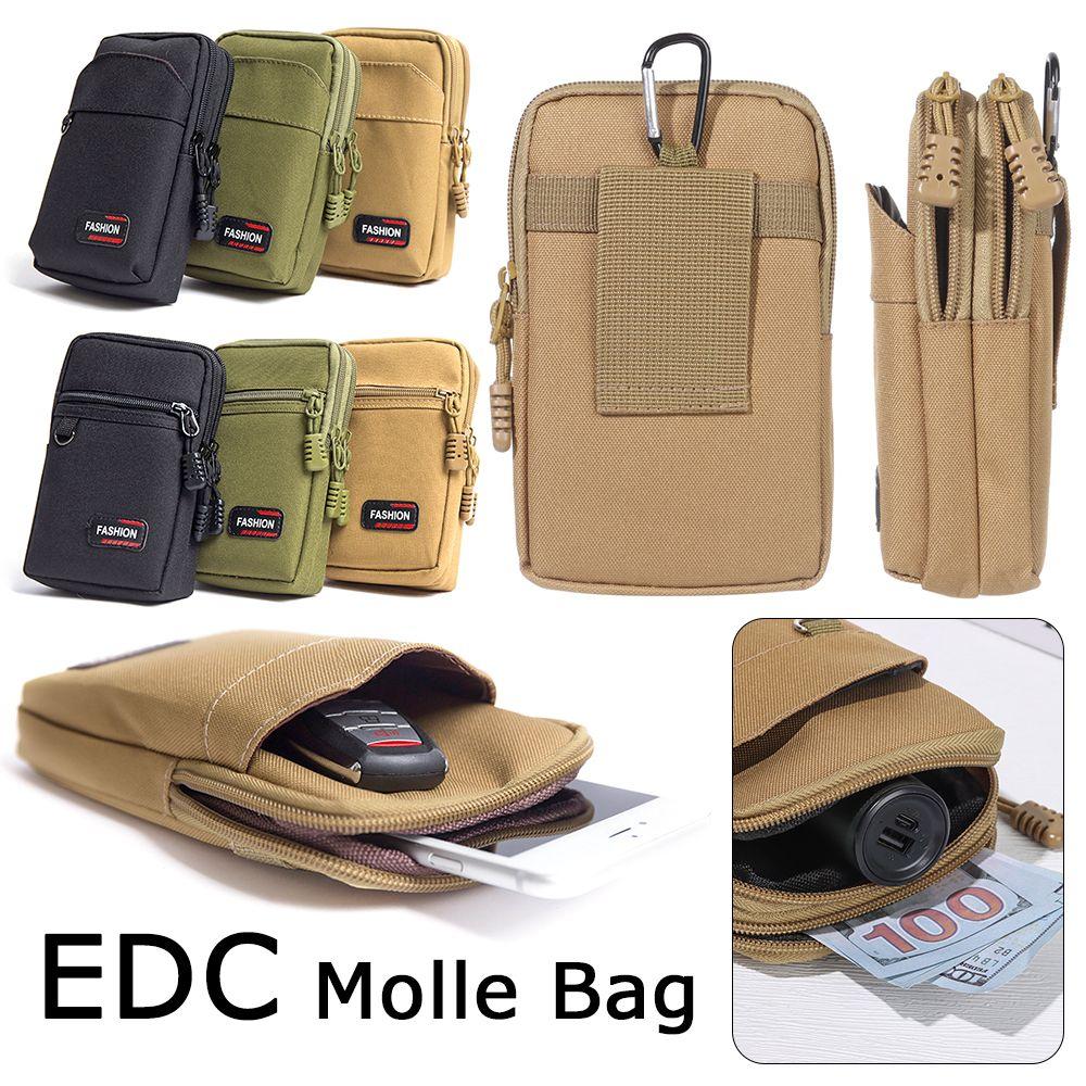 Мужская одно/двухслойная походная охотничья EDC сумка на пояс с карманами для кошелька и телефона, кошелек на пояс
