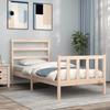 VidaXL Bed Frame with Headboard 90x190 Cm Solid Wood 3191871