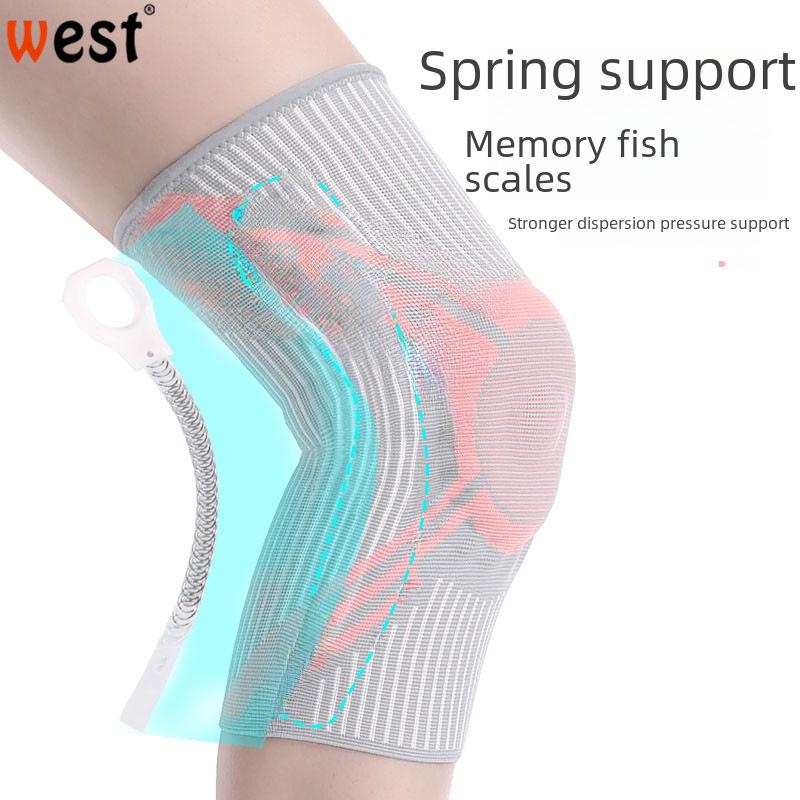 Мужские силиконовые наколенники - спортивная защита для бега, фитнеса, баскетбола, прыжков; Теплая компрессия с поддержкой надколенника.