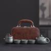 Ge Kiln One Pot Three Cups Travel Tea Set Dehua Ceramic Teapot Modern Simple Portable Storage Bag Business Gift