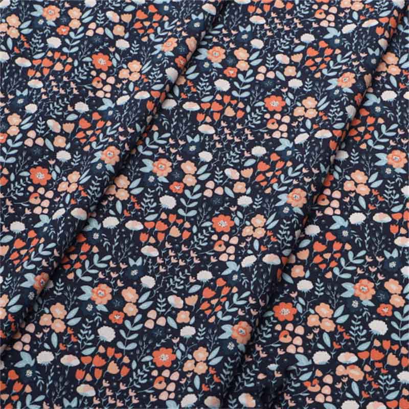 Fresh Printed Light and Thin Skin Friendly Handmade DIY Rich Colors Pure Cotton Floral Print Poplin Fabric Fabric Breathable