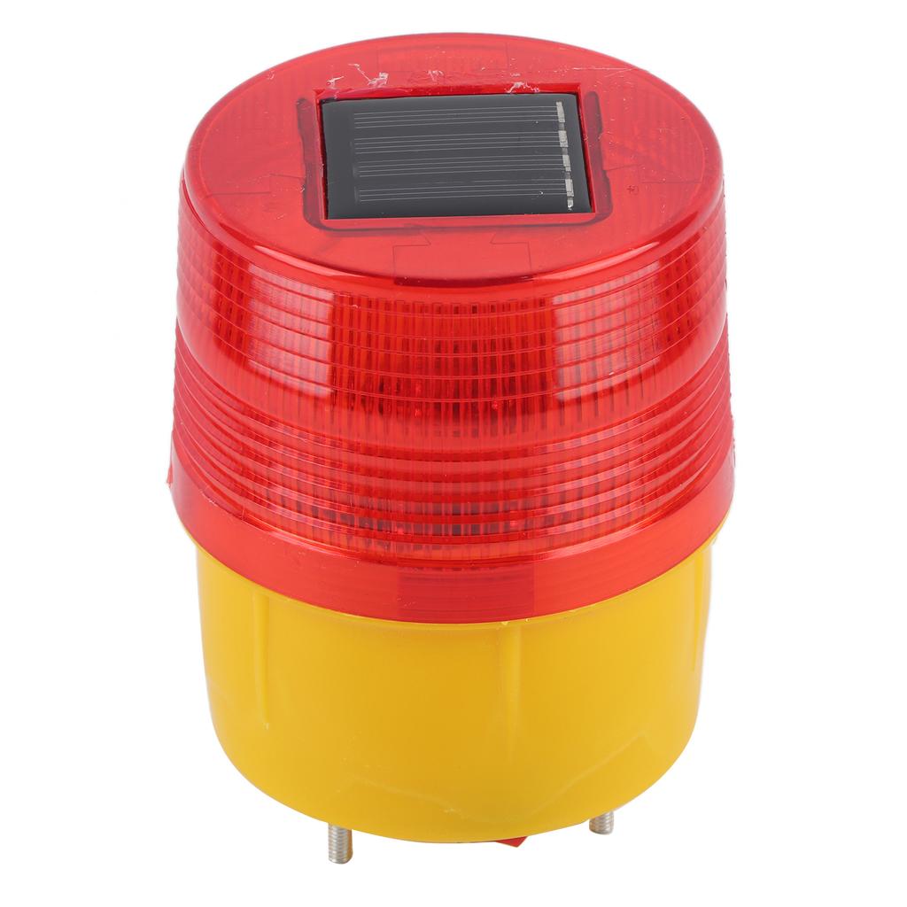 1pc Solar LED Emergency Warning Flash Light Alarm Lamp Traffic Road Boat Red Light