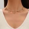 Fashion Personality Simple Creative Fashion Metal Hollow Butterfly Chain Pendant Ladies Necklace Necklace