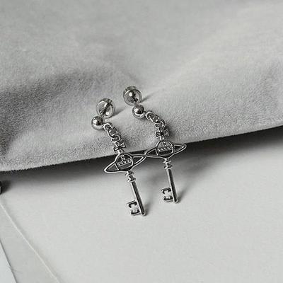 Серьги-гвоздики из титановой стали с подвеской Punk Planet для женщин