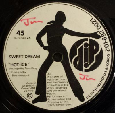 7-дюймовая пластинка HOT ICE Sweet Dream Dont Hurt The One Yo DL735002 Dip 1973 UK Reggae Ska Dub Б/у