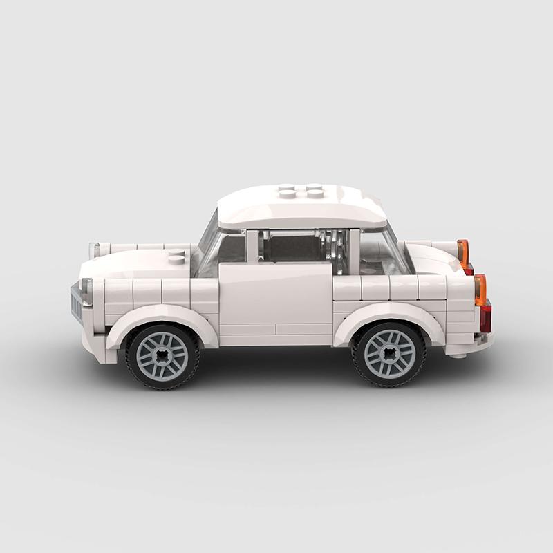Трабант MOC Автомобиль Германия Классический Транспорт Технический Модель Строительный Блок Гонки Кирпич Игрушка Рождество День Благодарения Подарок Город