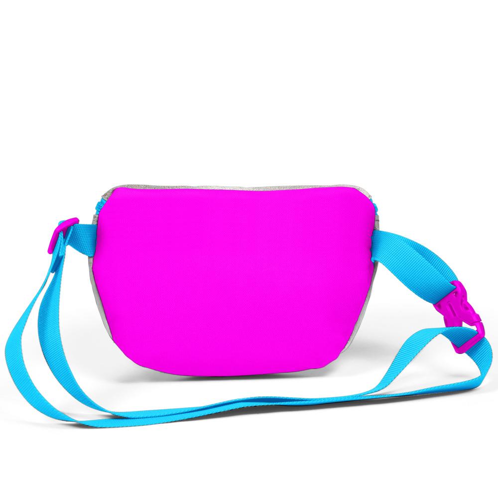 coral high Kids Pink Silver Unicorn Patterned Waist Bag 22490