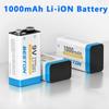 9V Lithium Rechargeable Battery Set KTV Microphone Battery Multimeter Battery Metal Detector Battery Set or Charger Optional