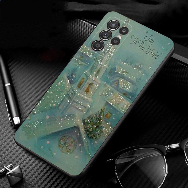 Phone Case For Samsung Galaxy S25 S24 S23 S22 S21 Ultra S24 S23 S22 S21 S25 Plus S24 S20 FE Santa Christmas Tree