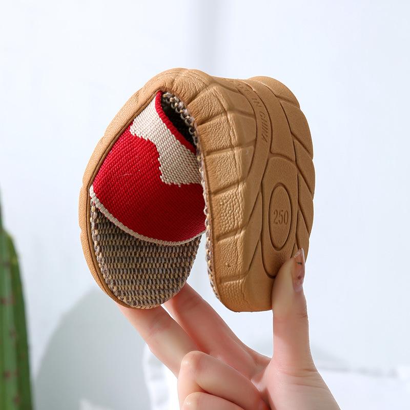 Модные женские тапочки из льна в клетку в стиле бохо