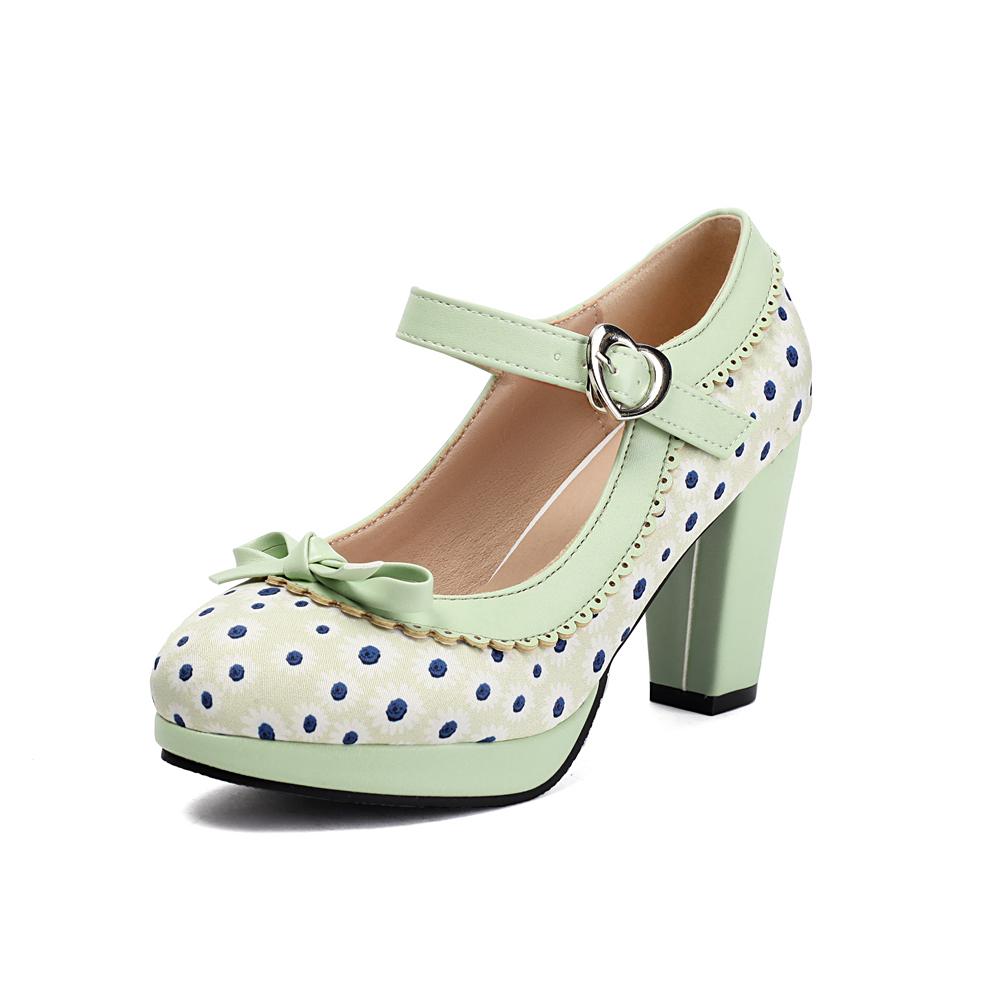Модные весенние новые туфли Лолита Женские оксфорды Милые туфли на высоком каблуке Ретро винтажные туфли для женщин Мэри Джейн Круглый носок с ремешком на щиколотке