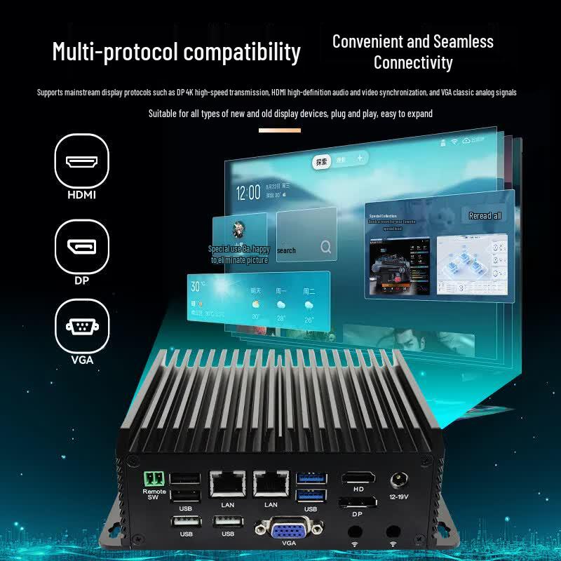 Fanless Embedded Mini Industrial PC (CN version)