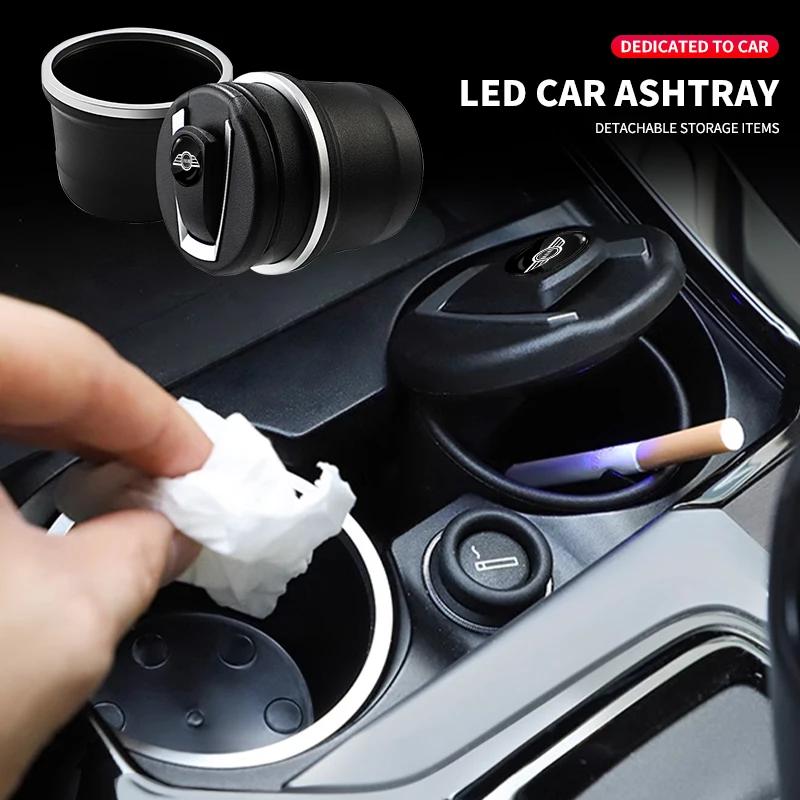 New Car Styling Portable Car Ashtray LED Light Ashtray Car Interior Accessorie For BMW Mini Cooper One S R50 R53 R56 R60 F55 F56