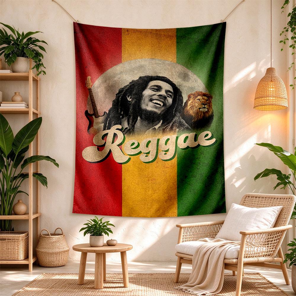 Bob Marley Aesthetic Tapestry Nordic Minimal Ideal for Living Room Studio Wall Dorm Wall Versatile Decor Boho Decor Perfect Gift for Dorm Roommate