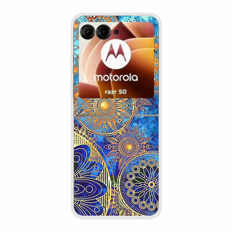 Чехол для Motorola Razr 50 Ultra Животные Жесткий Пластик ПК Задняя Крышка Телефона Для Motorola Moto Razr50 razr+ 2024 Прозрачный Coque