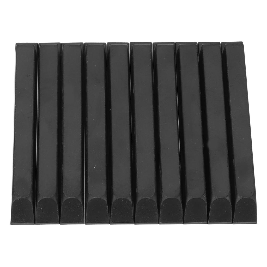 10 Pcs Black Piano Keys Matte Texture ABS Plastic Piano Replacement Key for Maintenance