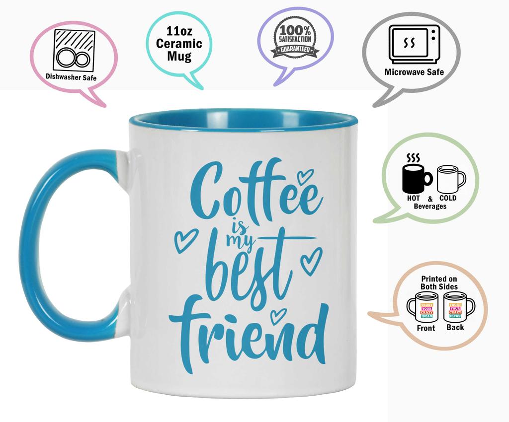 Inkdotpot Кофе — мой лучший друг 11 унций кружки для кофе забавный новинка подарок для друзей