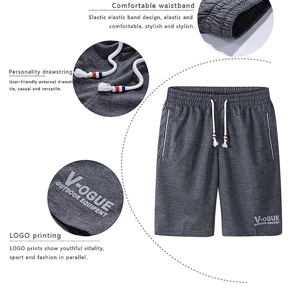 Мужские шорты Тонкие повседневные спортивные летние пятиточечные брюки Свободные пляжные брюки Бриджи Мужские брюки