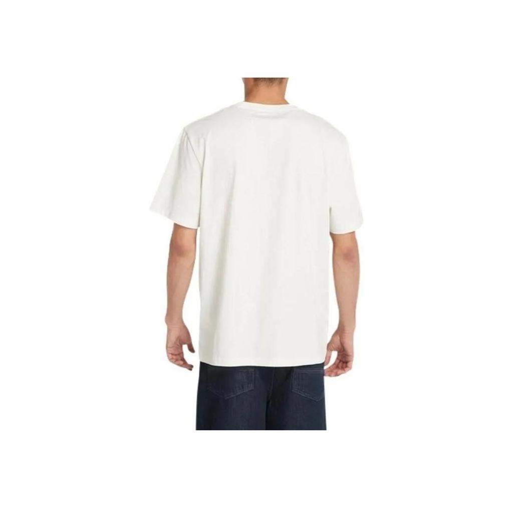 Timberland SS24 Casual Breathable Short Sleeve T-Shirt Unisex Tops Vintage-White A41G5-CM9