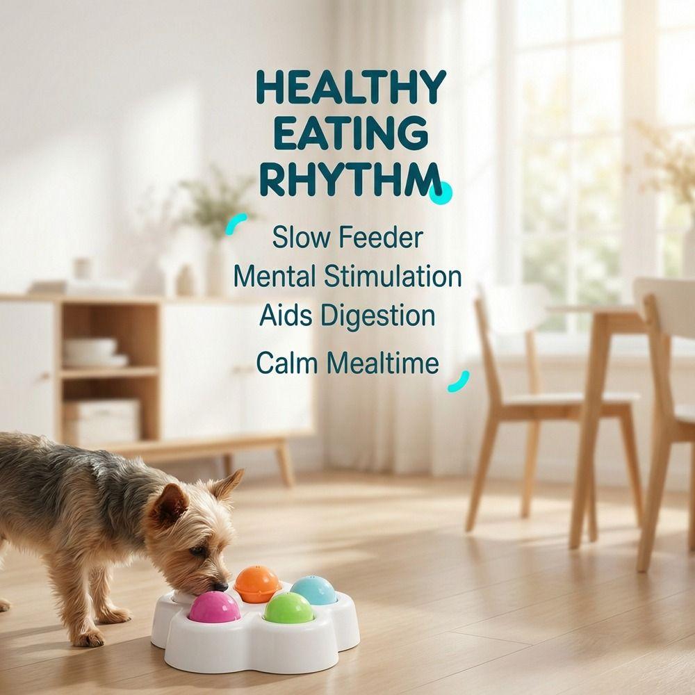 Rotatable Smart Slow Feeder Toys Stable Base Dog Hiding Food Bowl Pet Treat Dispenser Pet Supplies