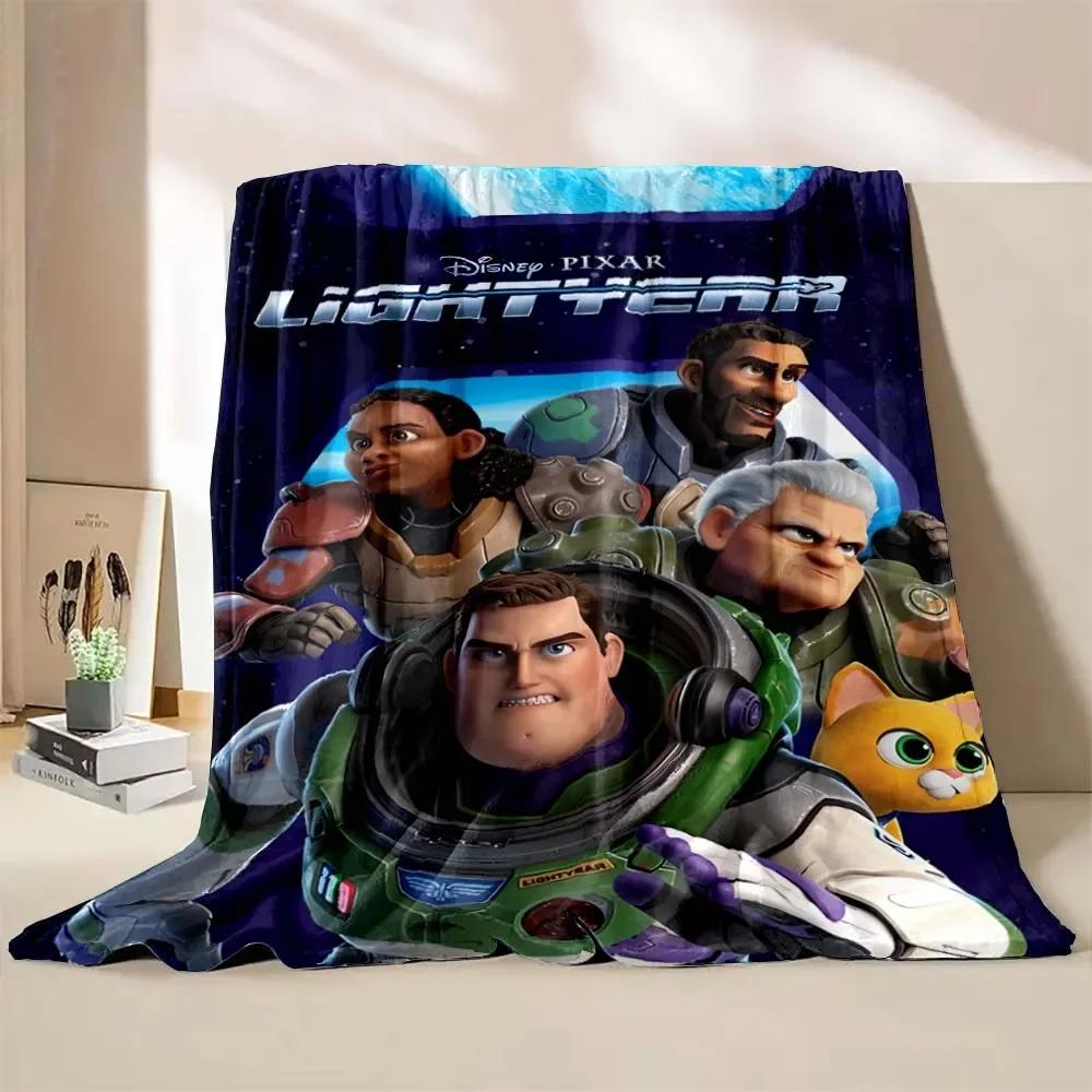 New! Super Soft Cute Toy Story Light Year Pattern Blanket Flannel for Bedroom Living Room Sofa Children Adult Blanket Great Gift