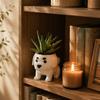 3D Printed Lovely Dog Shaped Mini Succulent Planter Small Puppy Flower Pot Desktop Decor For Office Home Tabletop Plant Storage