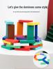 Colored Wooden Domino Blocks - 120 Pieces for Kids Age 2-6
