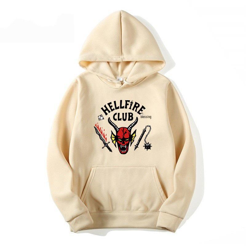 2025 Kids' Stranger Things Hellfire Club Fleece Hoodie for Autumn/Winter
